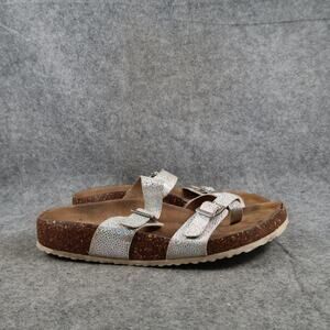 Wonder Nation Shoes Kids 4 Sandals Slip On Toe Ring Casual Comfort Cork Flats